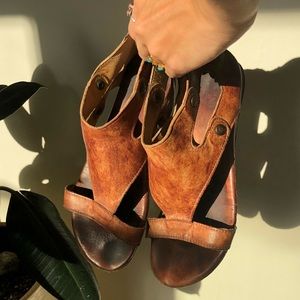Bed Stu Brown Leather Rustic Sandals